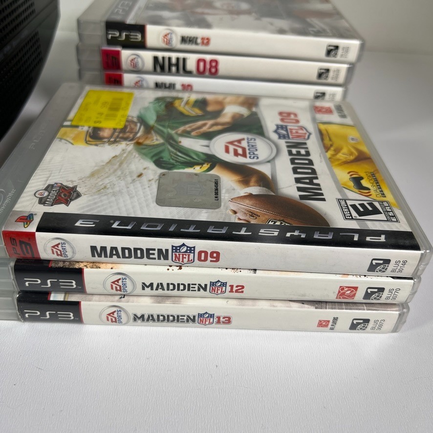 Sony Playstation 3 PS3 Console FAT 80GB CECHK01 Video Game Bundle Lot 23 Tested!