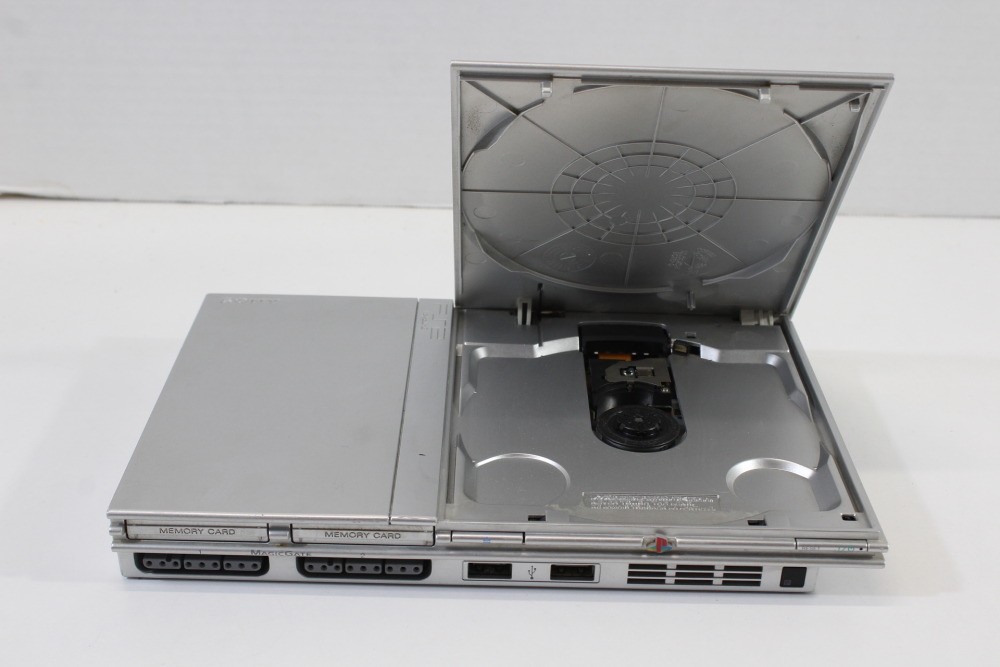 PlayStation 2 PS2 Slim Silver Console SCPH-75000 AC AV NTSC-J Japan WORKS GREAT