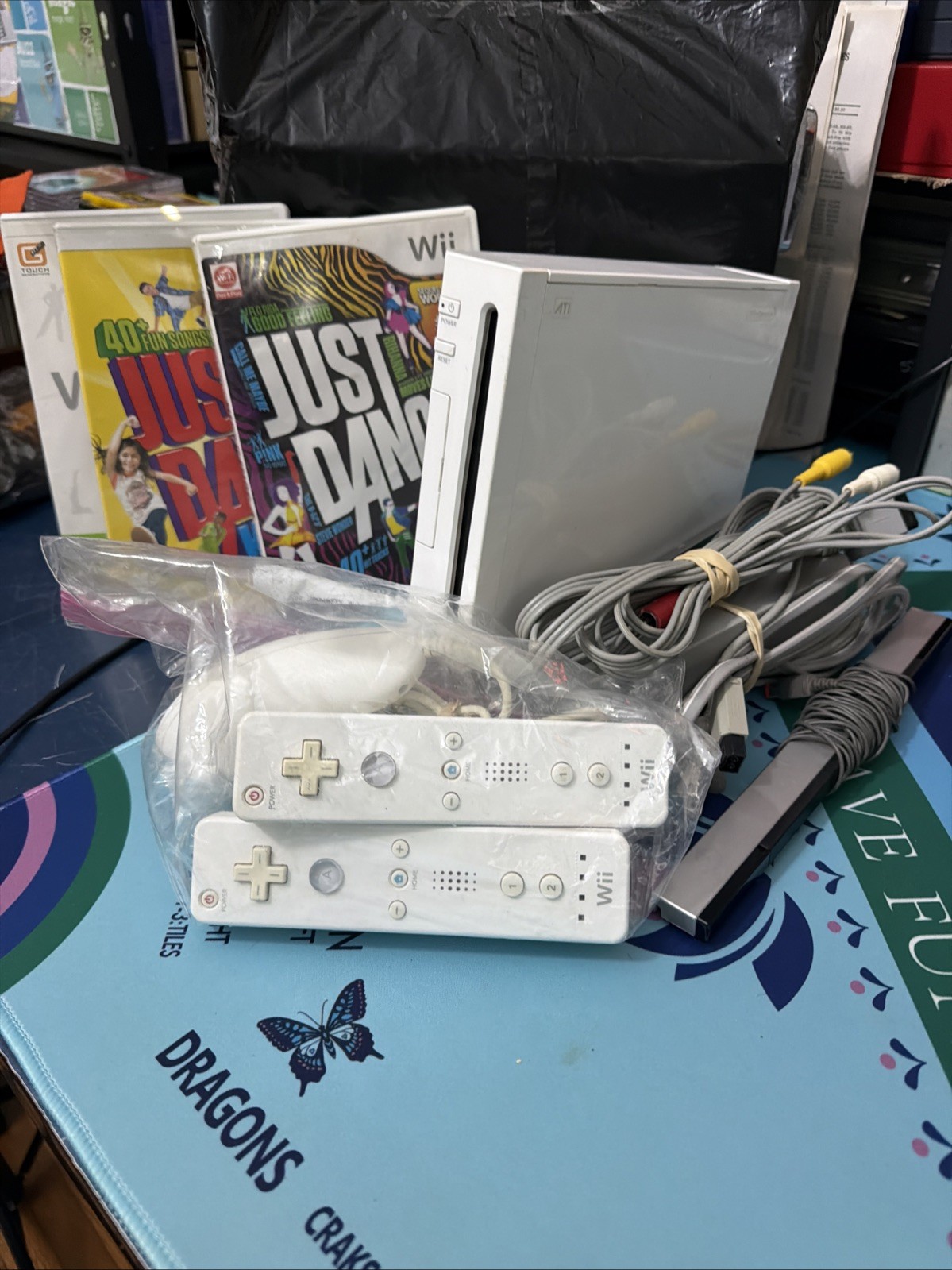 Nintendo Wii Video Game Console Controllers RVL-001 Games Cables Complete Works
