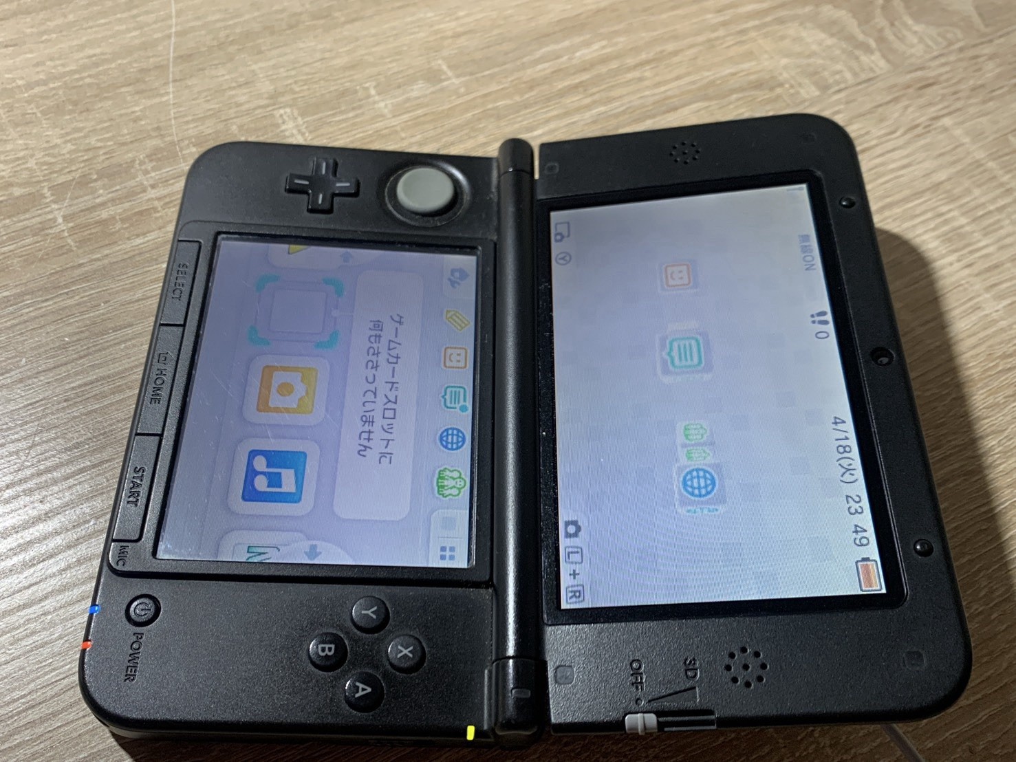 0858 Nintendo 3DS LL Silver Black Normal TESTED