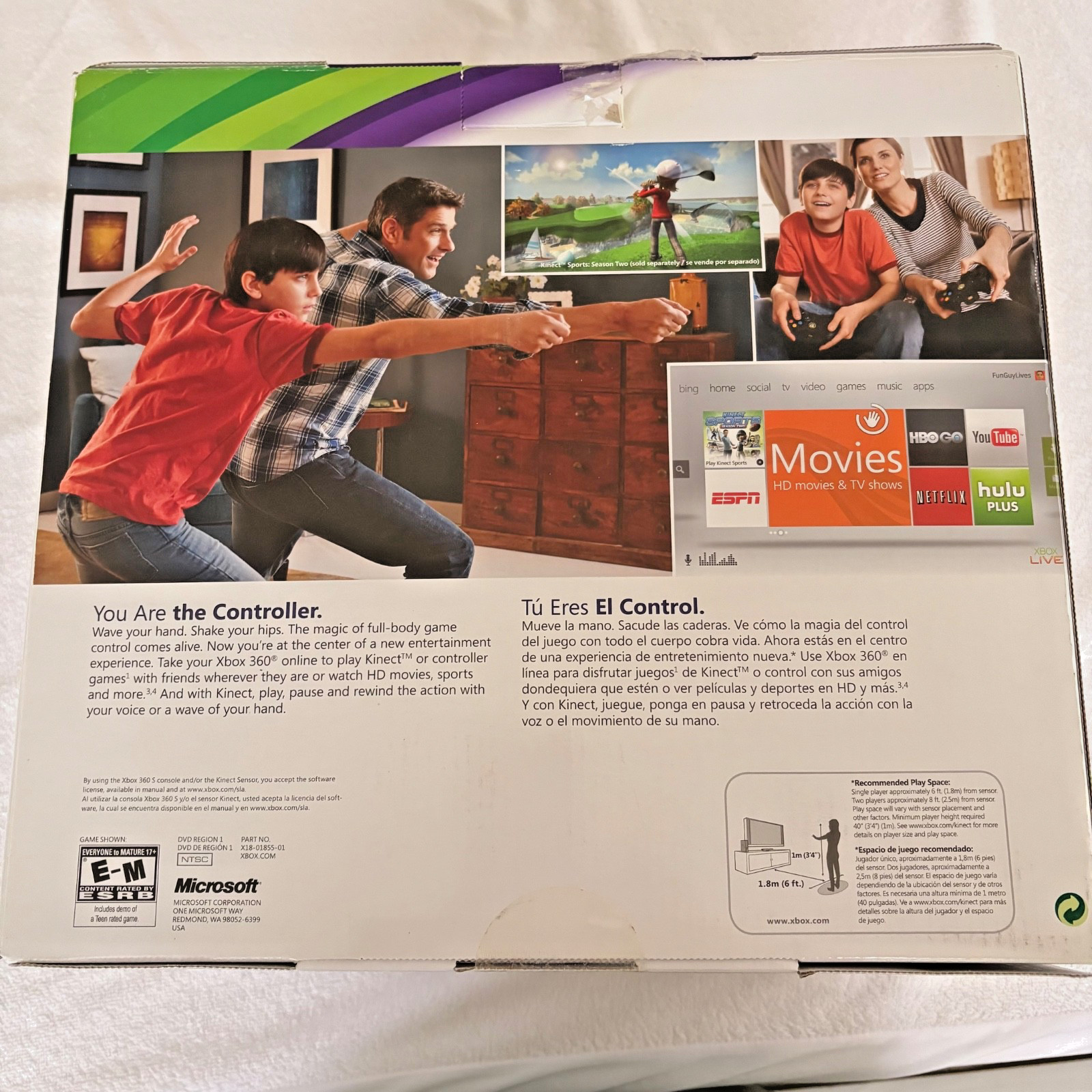 Microsoft Xbox 360 S Gaming Console and Kinect – Black