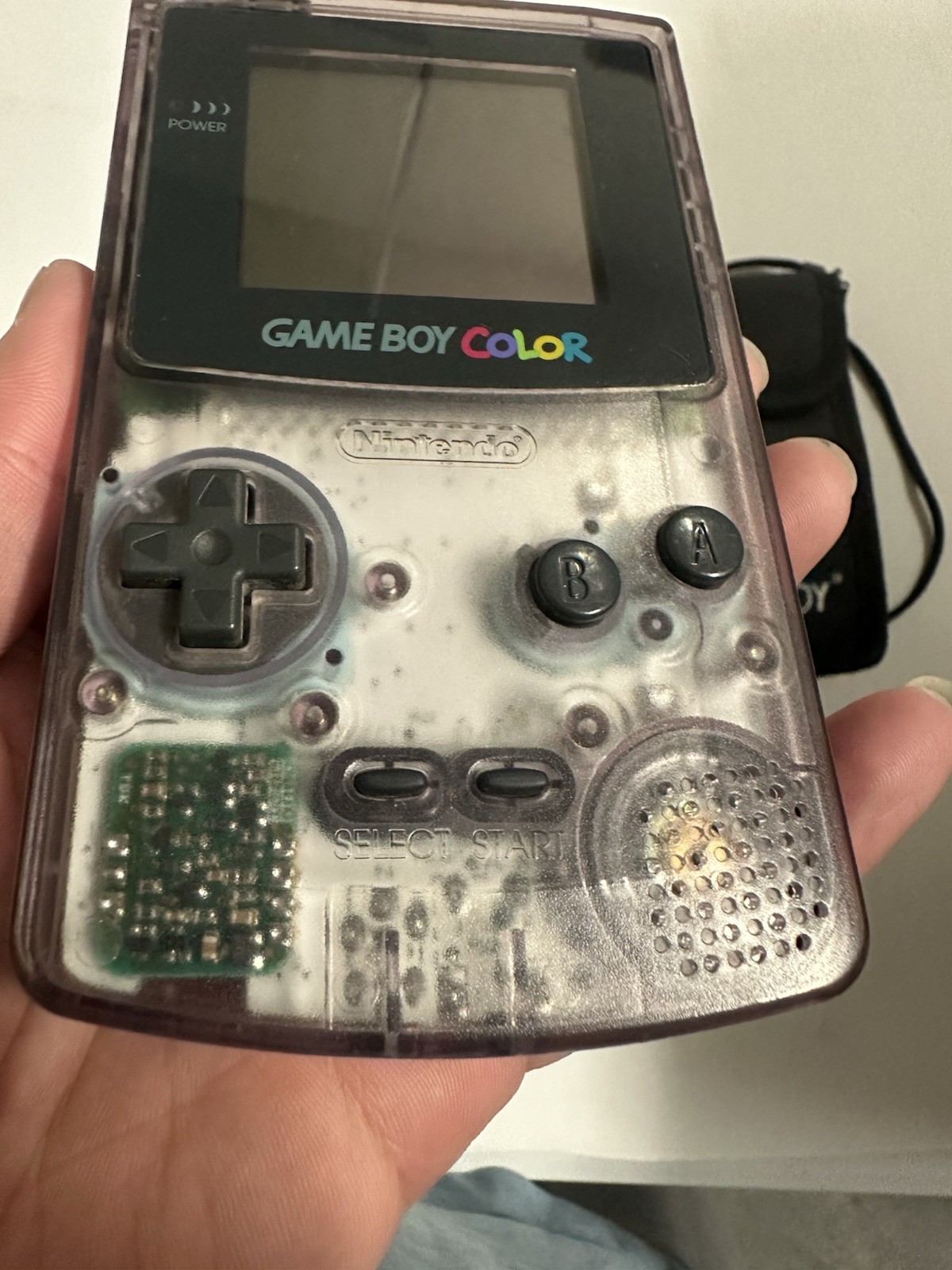 Nintendo 1998 Atomic Purple Game Boy Color + Gameboy Color Case Handheld
