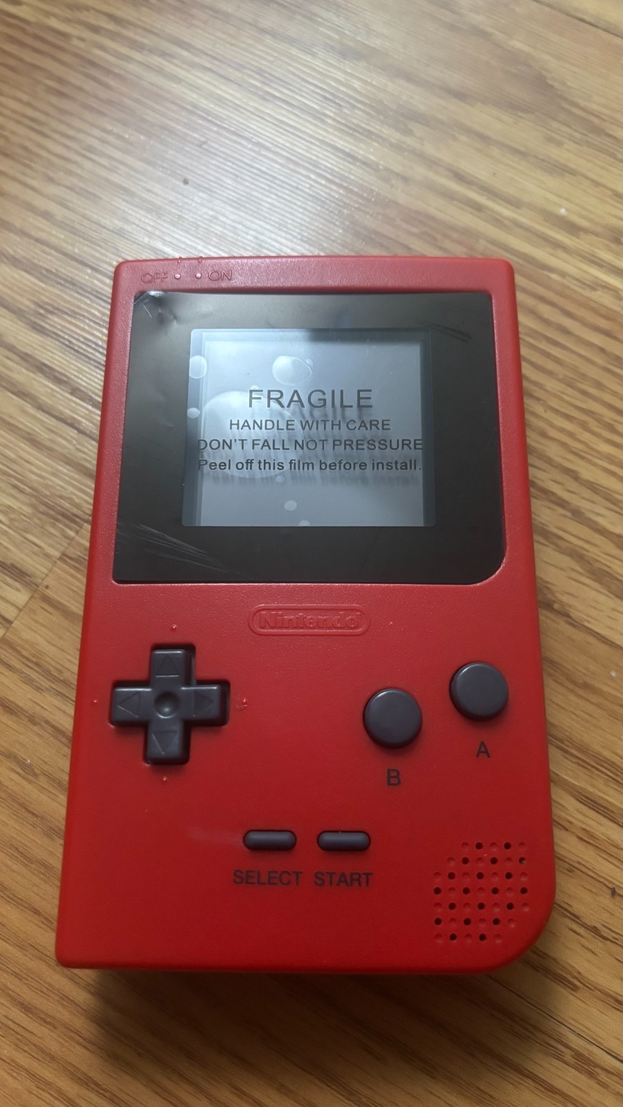 Nintendo Gameboy Pocket Red GBP – IPS Screen Upgrade + Super Mario World