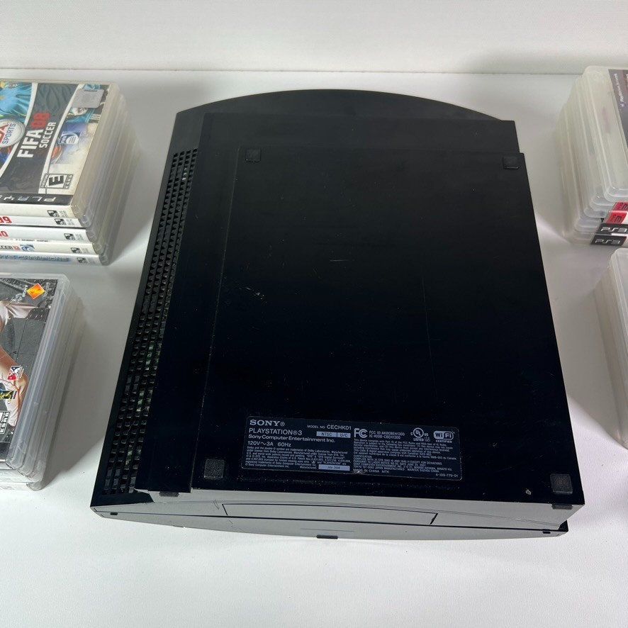 Sony Playstation 3 PS3 Console FAT 80GB CECHK01 Video Game Bundle Lot 23 Tested!