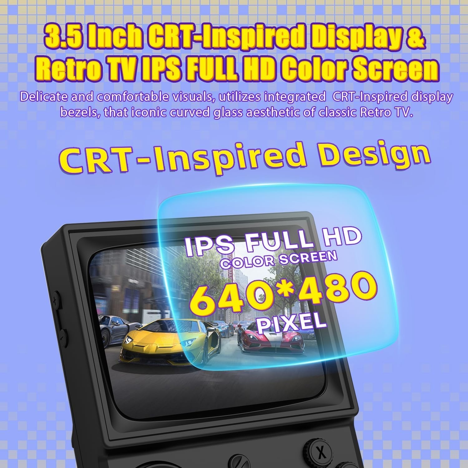 Portable R36T Retro Gaming Console – 3.5» Screen, 3500mAh Battery Life