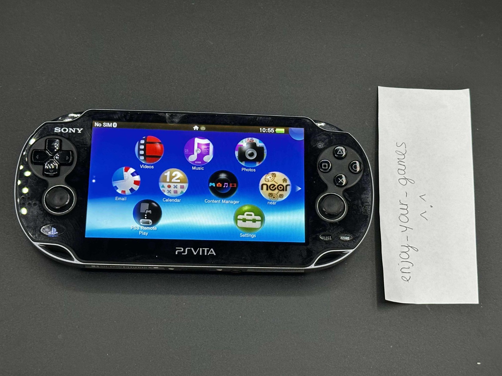 Sony PlayStation PS Vita OLED PCH-1000/1100 Black Used w Charger – SHIP IN 1-DAY