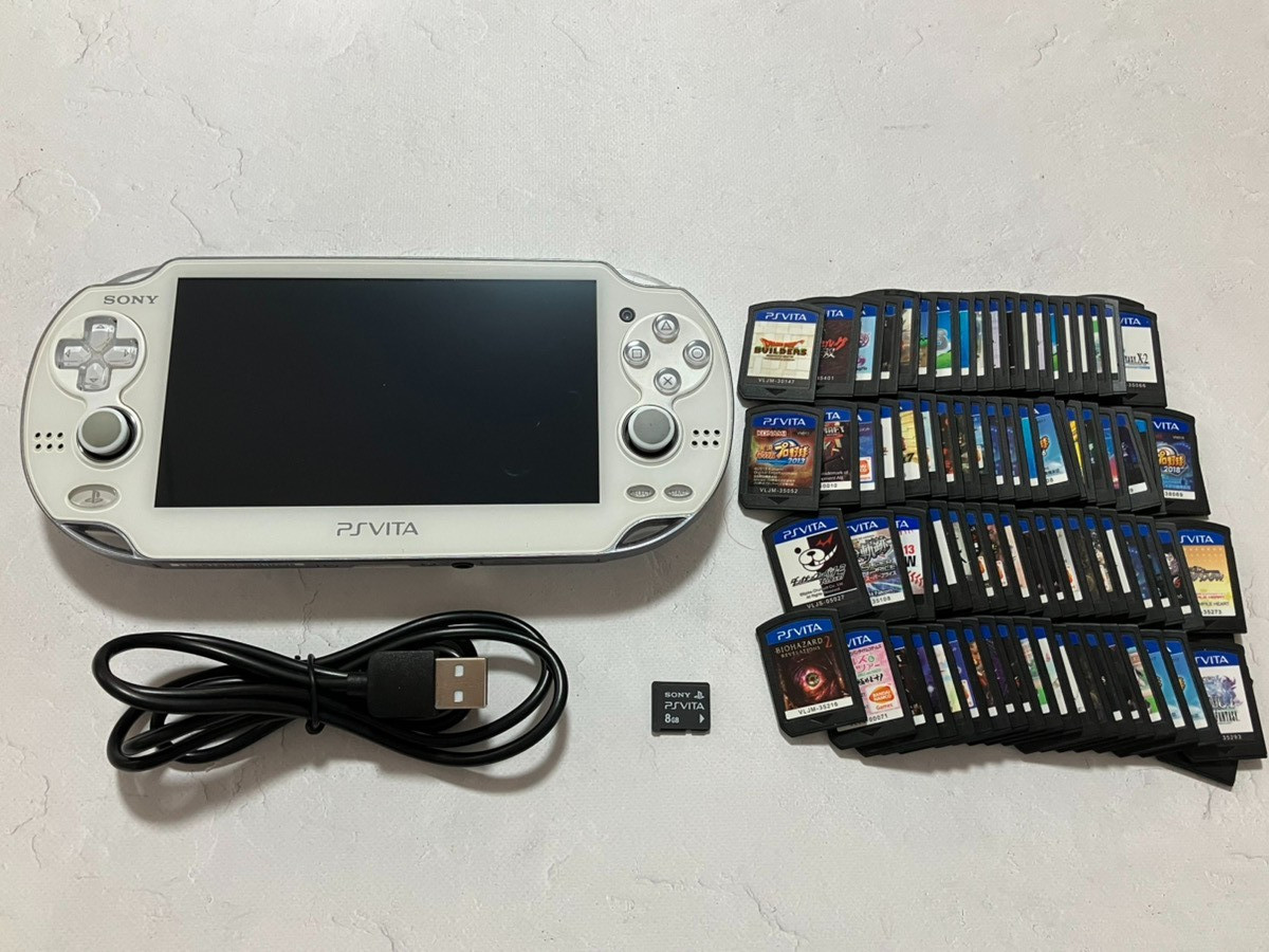 Sony PS Vita PCH-2000 Console with charger / Memory card random 2 games　from US