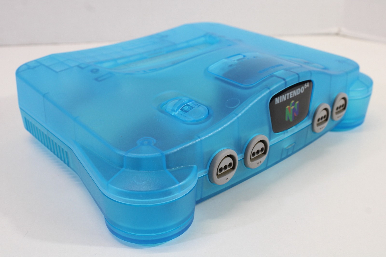 Nintendo 64 Clear Transparent Ice Blue Console Controller AC S-Video to HDMI N64