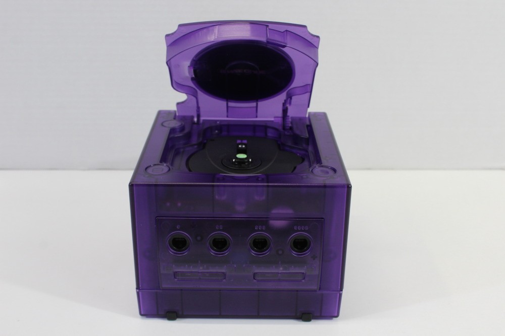 Nintendo Gamecube Console Clear Transparent Purple & AC NTSC-U/C DOL-001 GC RGB