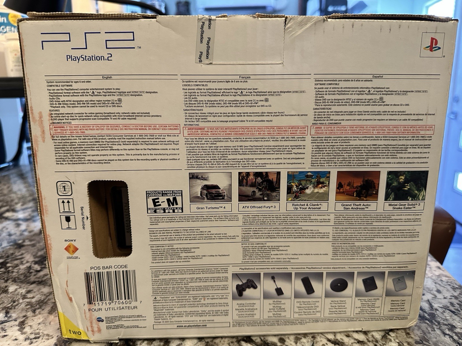 Sony PlayStation 2 Slim PS2 Console SCPH-70001 Black NTSC-U/C DVD Playback
