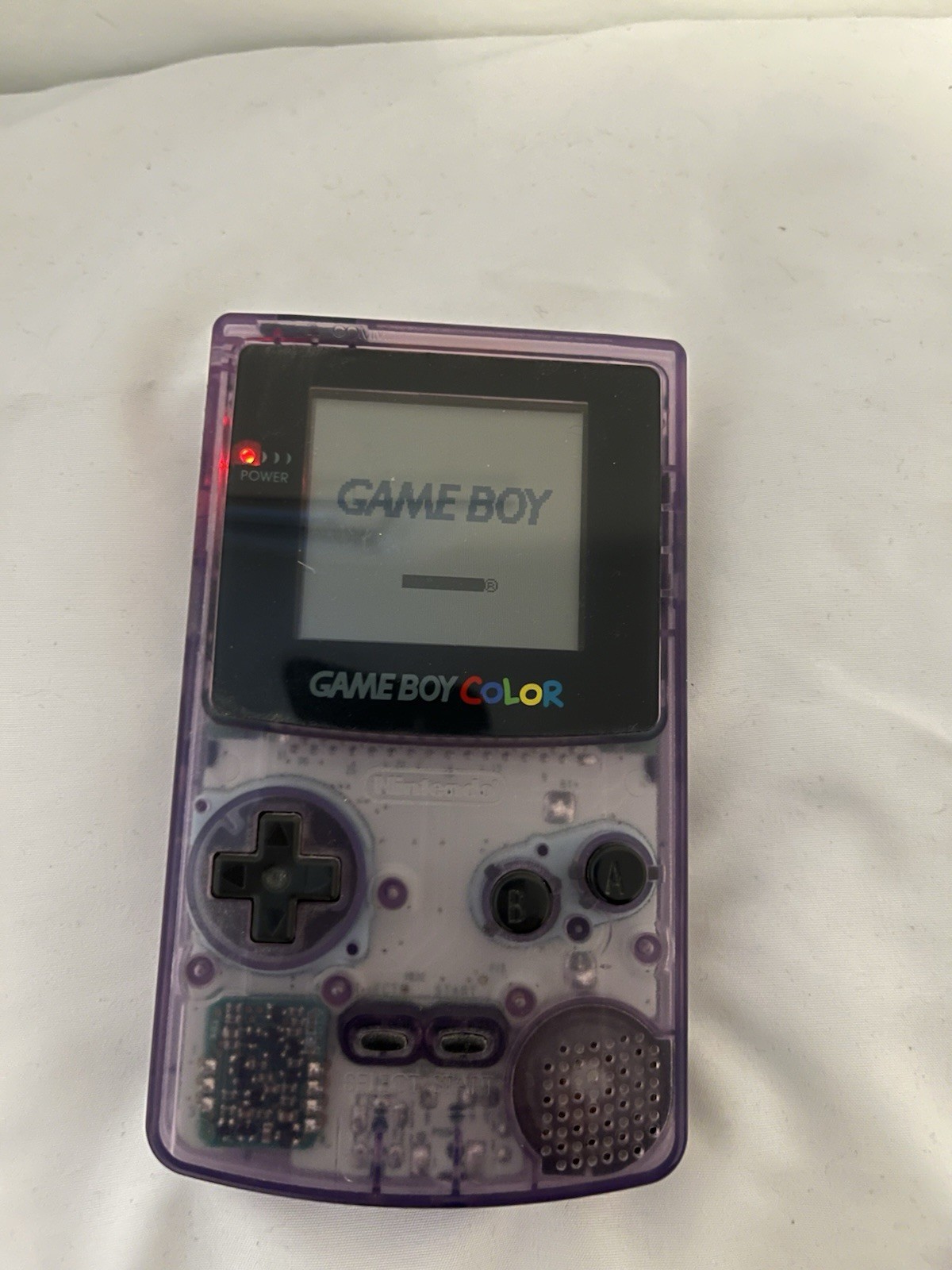 Nintendo Game Boy Color Handheld System Transparent Purple Color Display