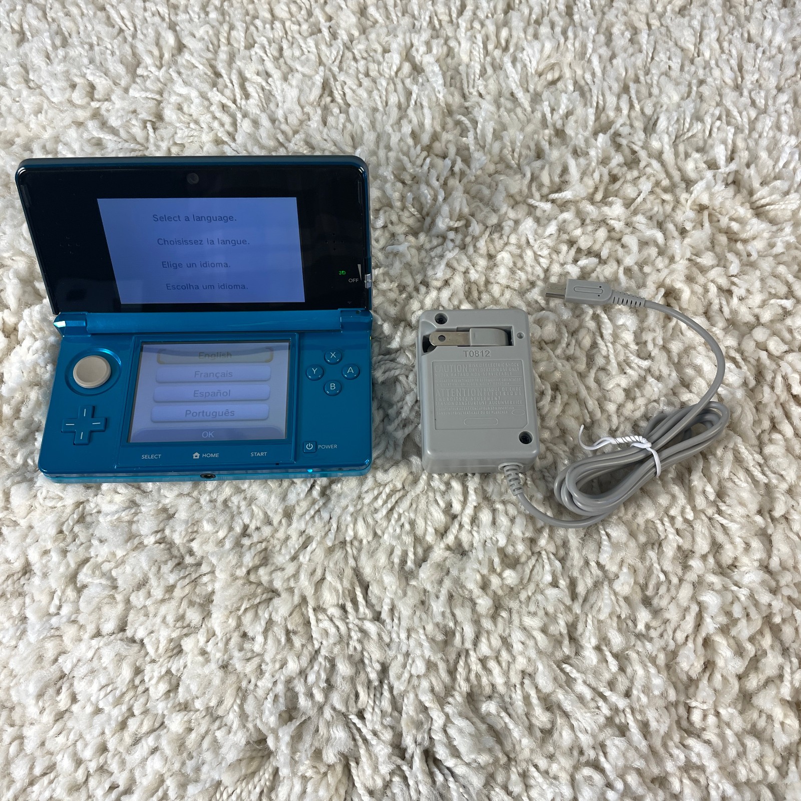 Nintendo 3DS Aqua Blue Handheld Handheld Console System CTR-001 Tested