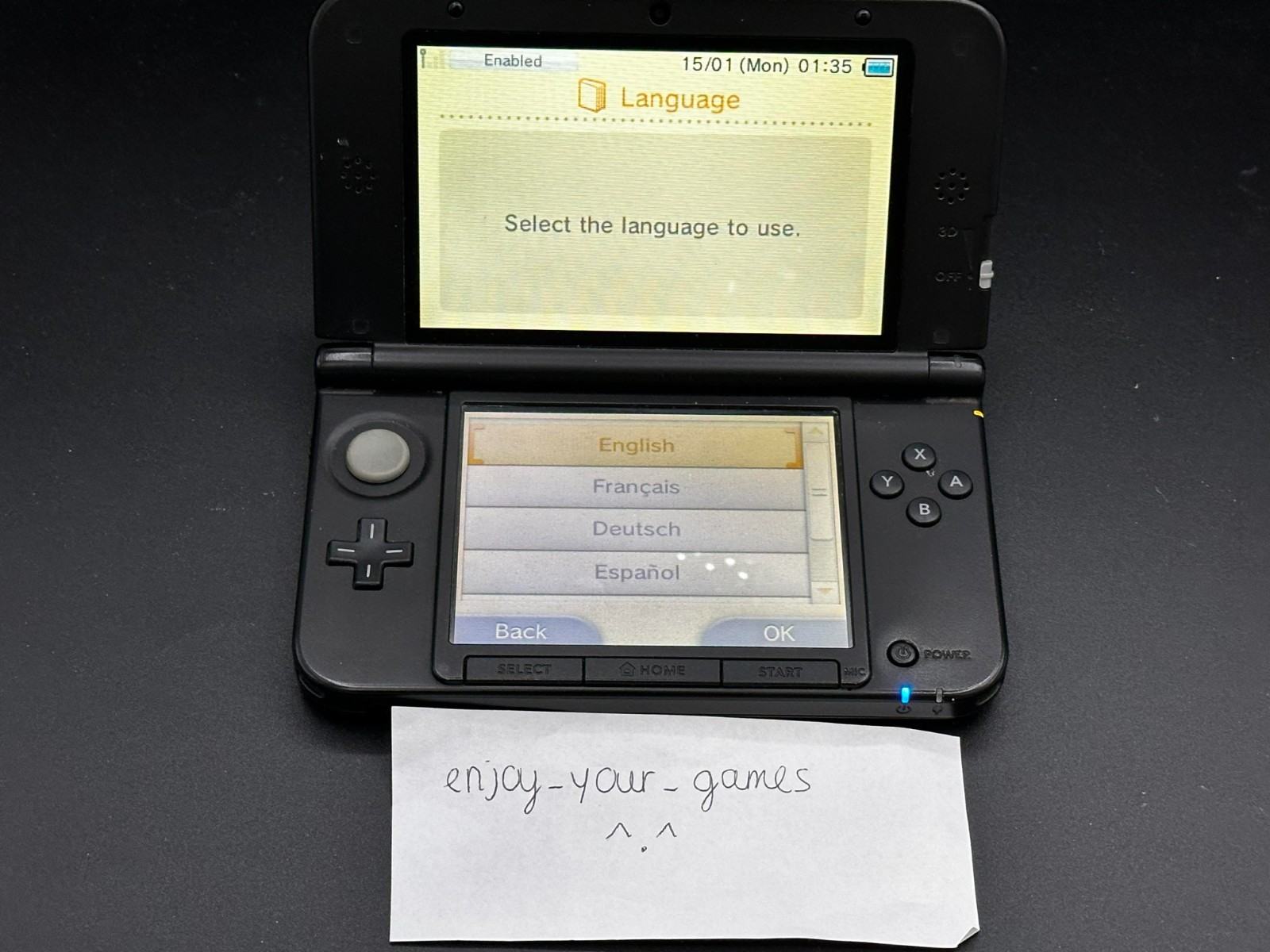 Nintendo 3DS XL LL Silver/Black | English | Charger | US Seller – SHIP IN 1-DAY