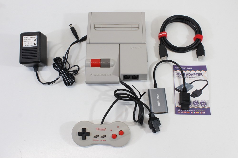 Nintendo AV New Famicom Console HVC-101 Controller AC S-Video to HDMI FC Japan