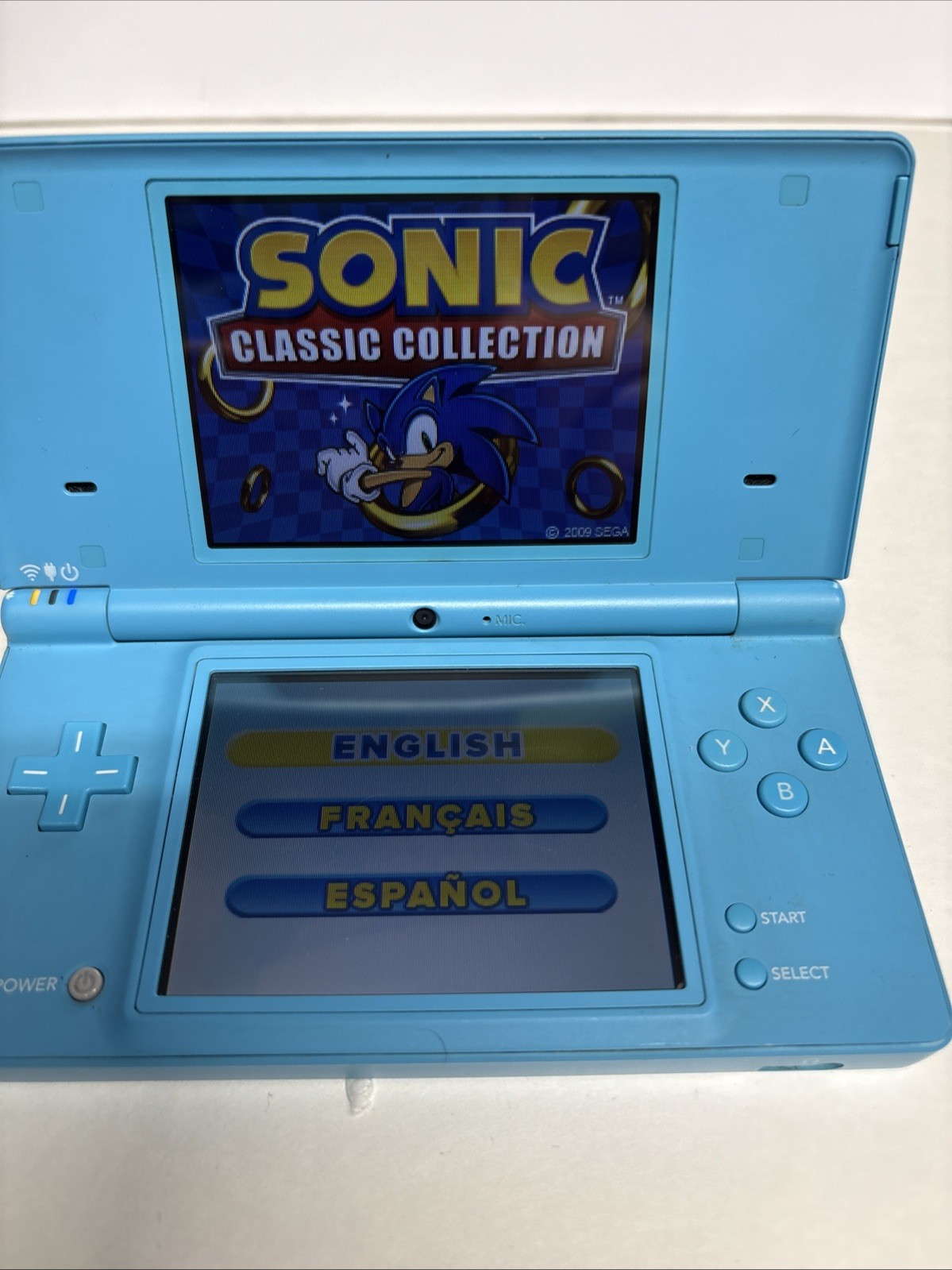 Nintendo DSi Handheld Game Console TWL-001 Teal Blue No Charger Or Stylus Tested