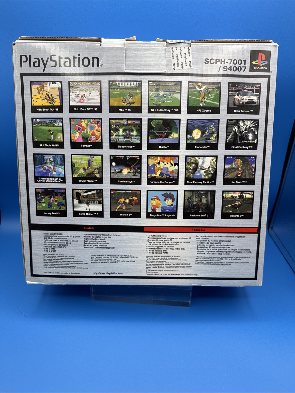 Sony PlayStation PS1 SCPH-7001 Bundle W/Demo Disk +8 Games, Xtra Controller, +