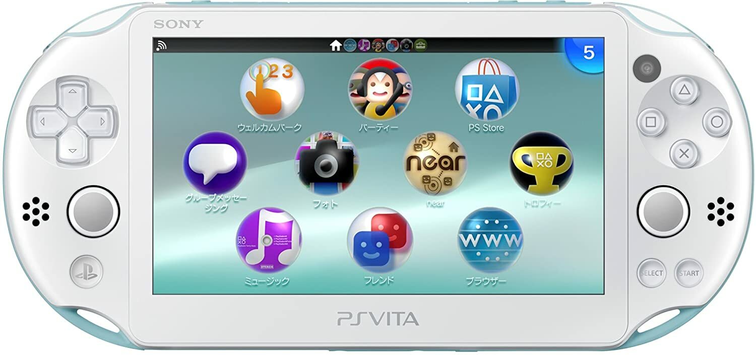 【Unused】SONY PS Vita Light Blue / White PCH-2000 ZA14 Console Wi-Fi model F/S JP