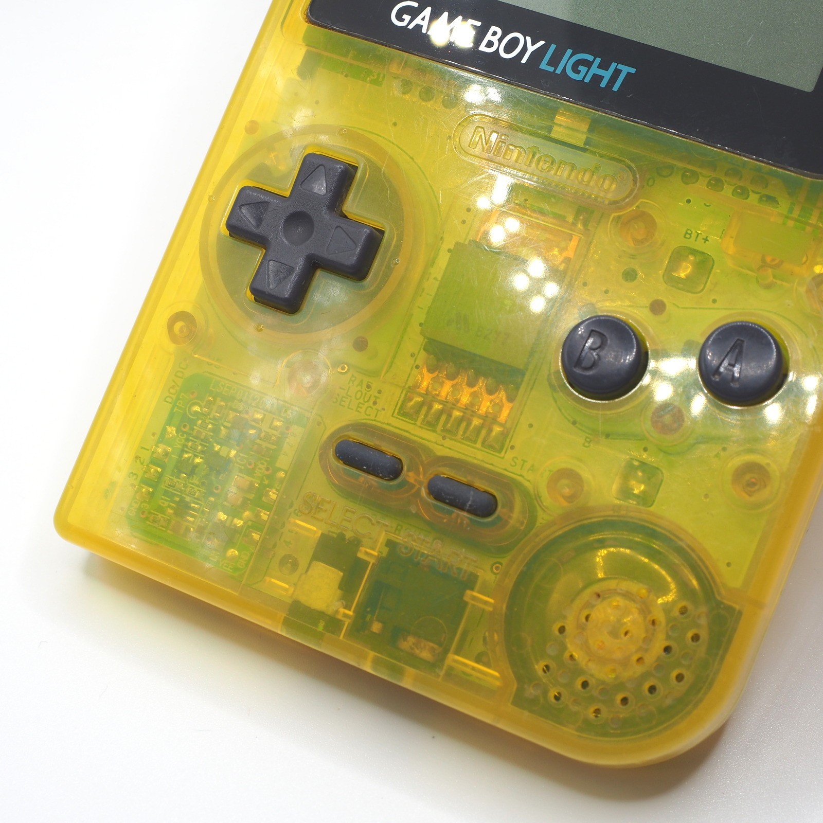 OEM Nintendo Game Boy Light Toys R Us Edition Clear Yellow MGB-101 TESTED #1[EX]