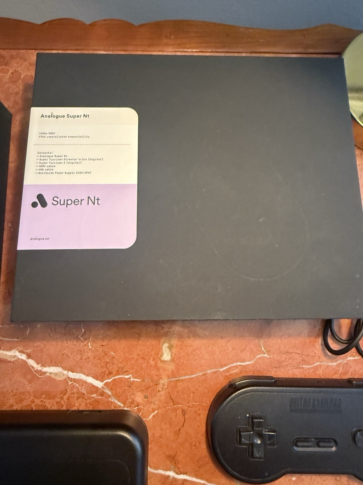 Analogue 💥 Super Nt 💥 Black 2 Black 8Bitdo Sn30 Gamepad Turrican Box Sg Fpga