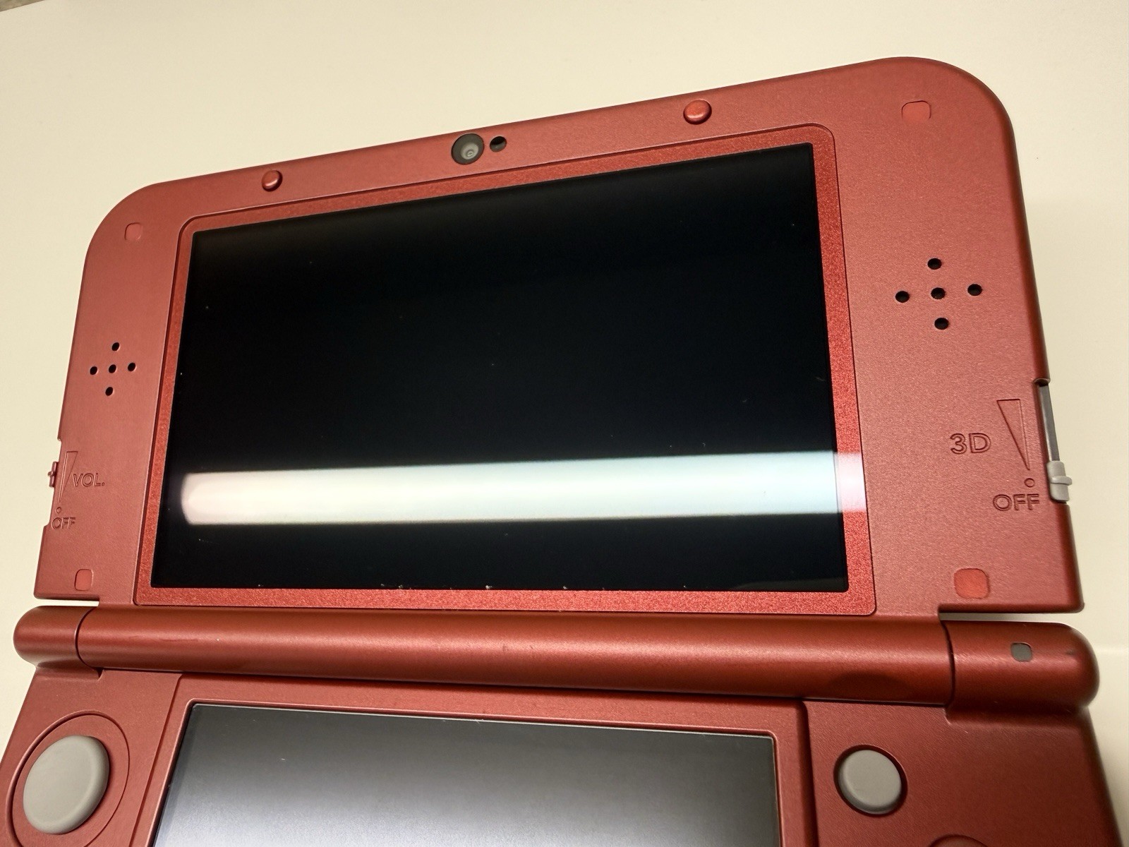 NICE! New Nintendo 3DS XL Red Console US Model – TOP IPS Tested W Charger Stylus