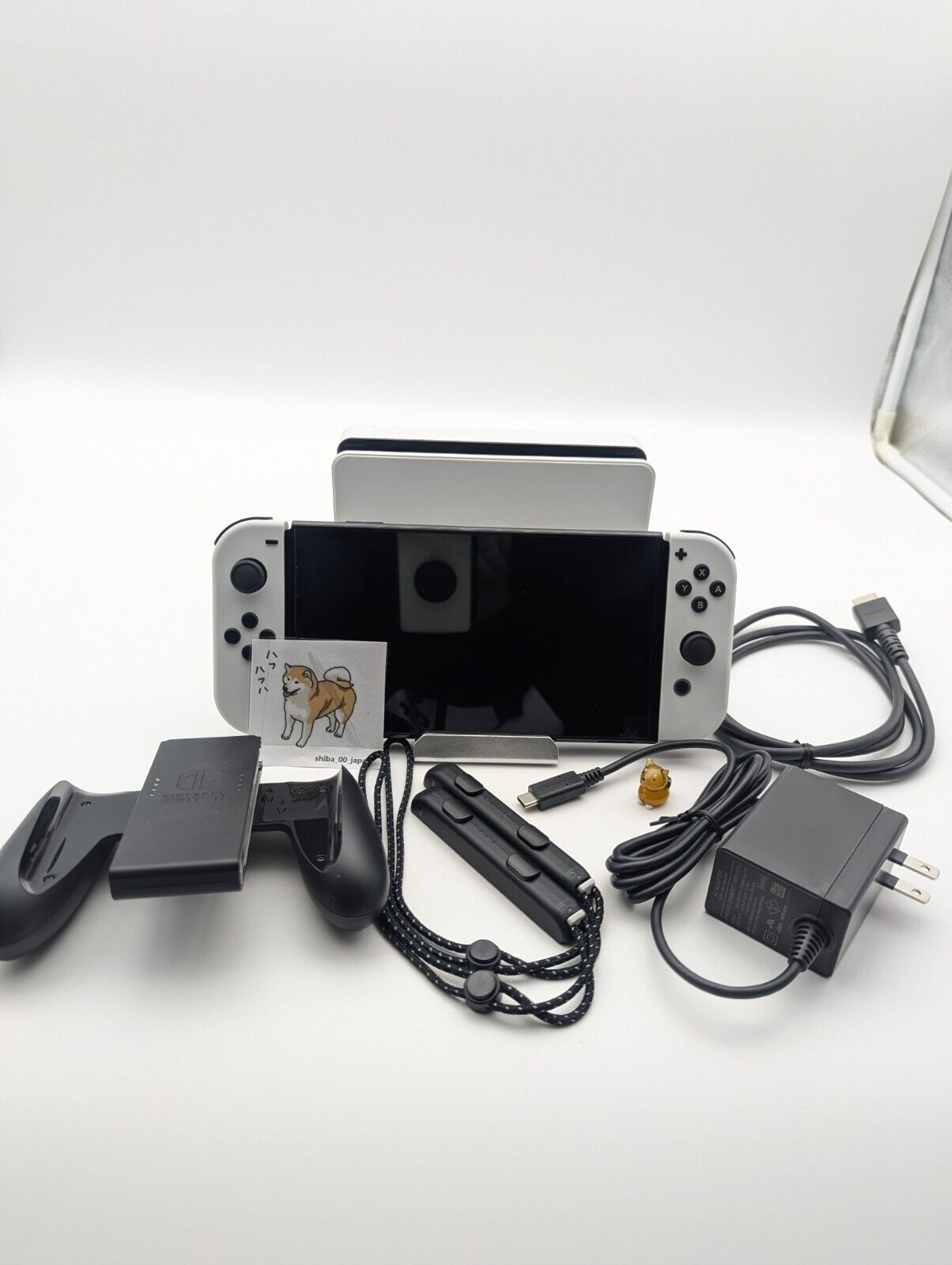 Nintendo Switch 64GB OLED White Console w/ Joy Con + Dock + Charger +HDMI