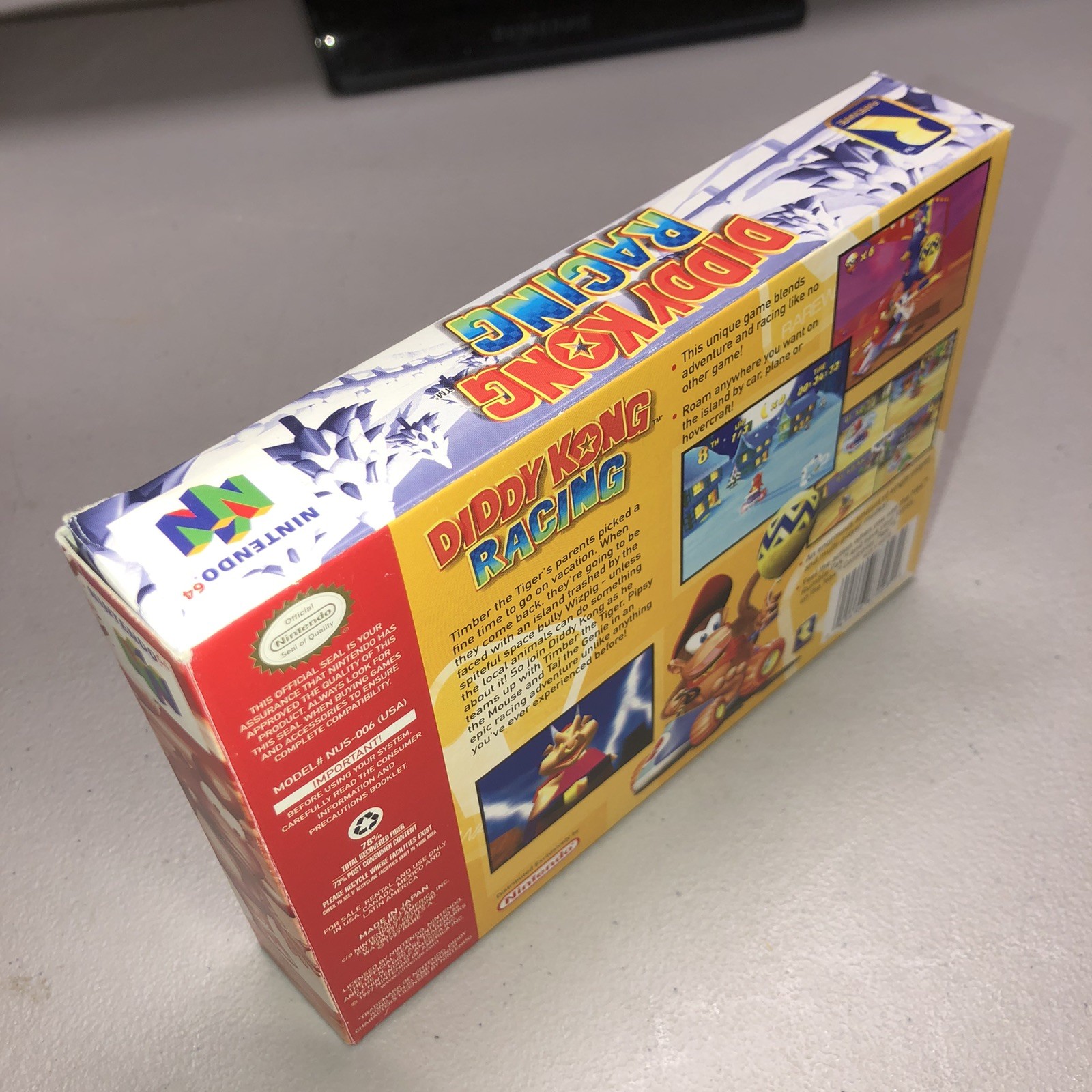 Diddy Kong Racing (Nintendo 64, 1997) Box Manual Complete CIB N64