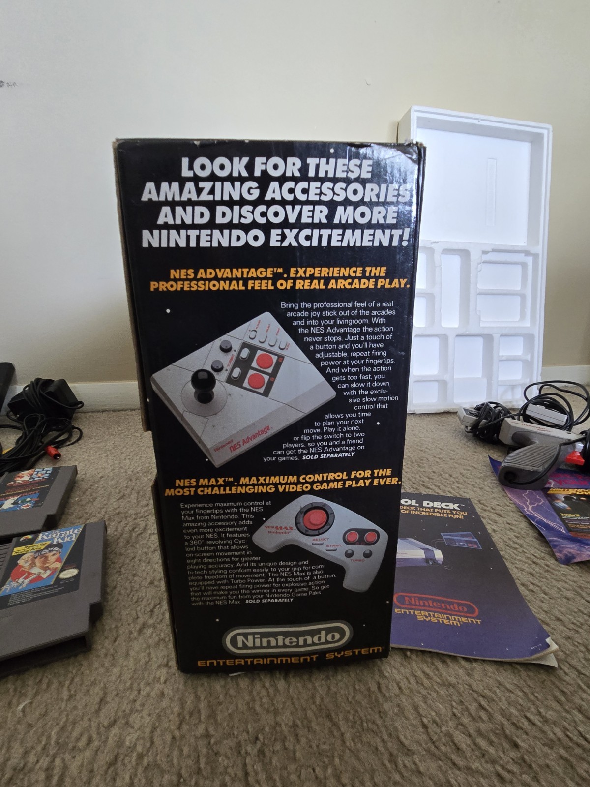 Nintendo NES Action Set Home Console Complete In Box With 6 Games, 2 Controllers