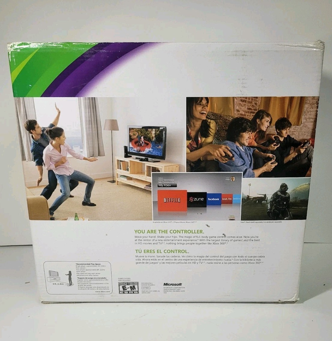 Microsoft Xbox 360 Kinect Console with 2 Controllers