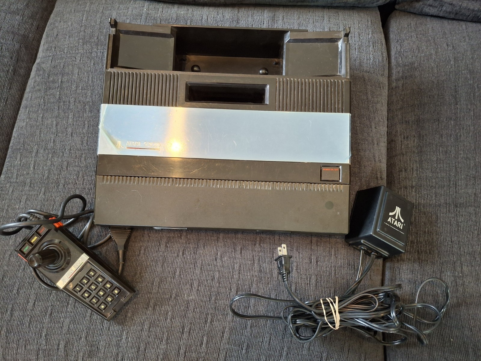 Vintage Atari 5200 Video Game Black Console ONLY Tested Working 2 Port