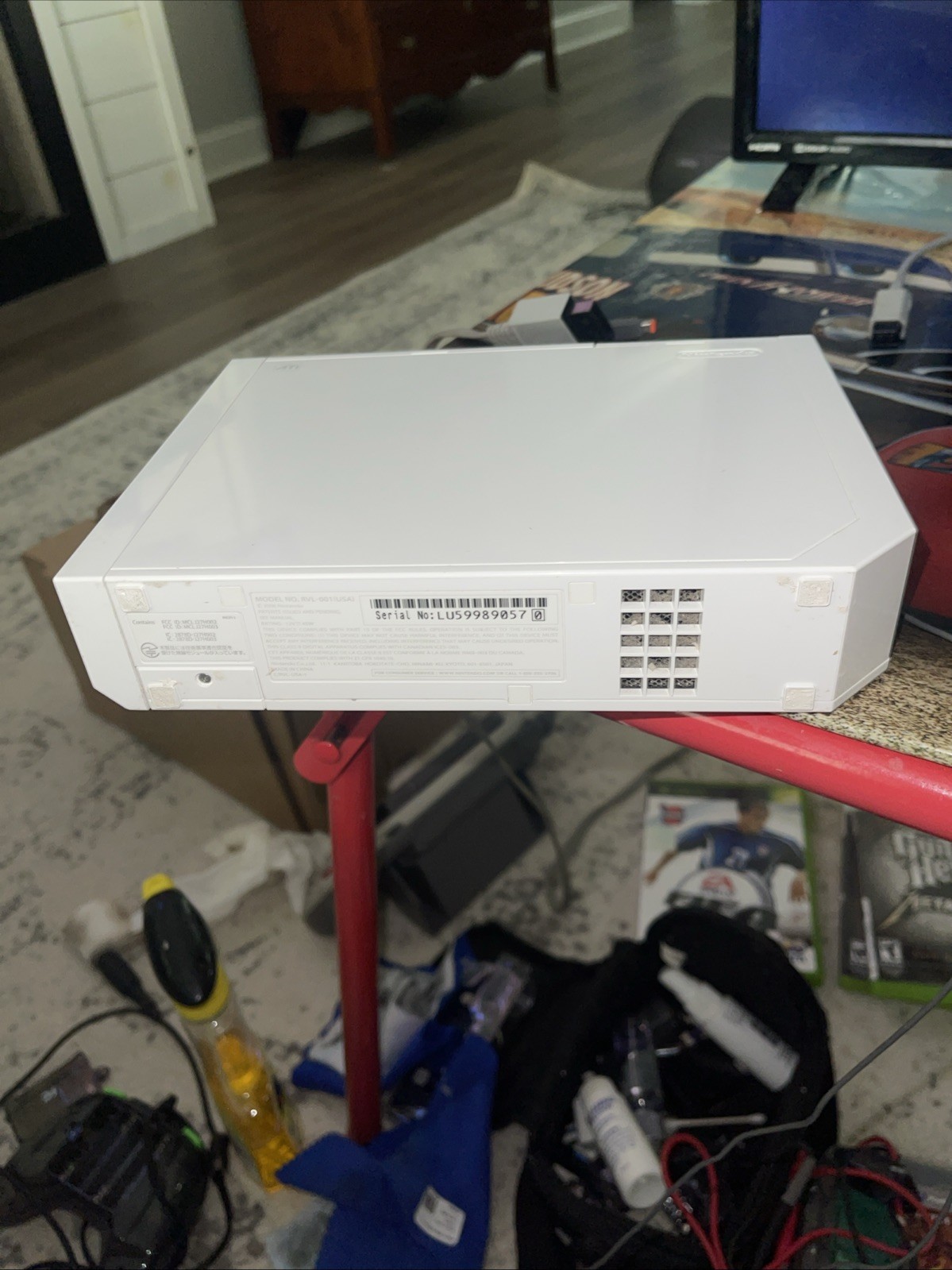 Nintendo RVL-001 Wii Console – White Console & Cords GameCube Compatible Tested