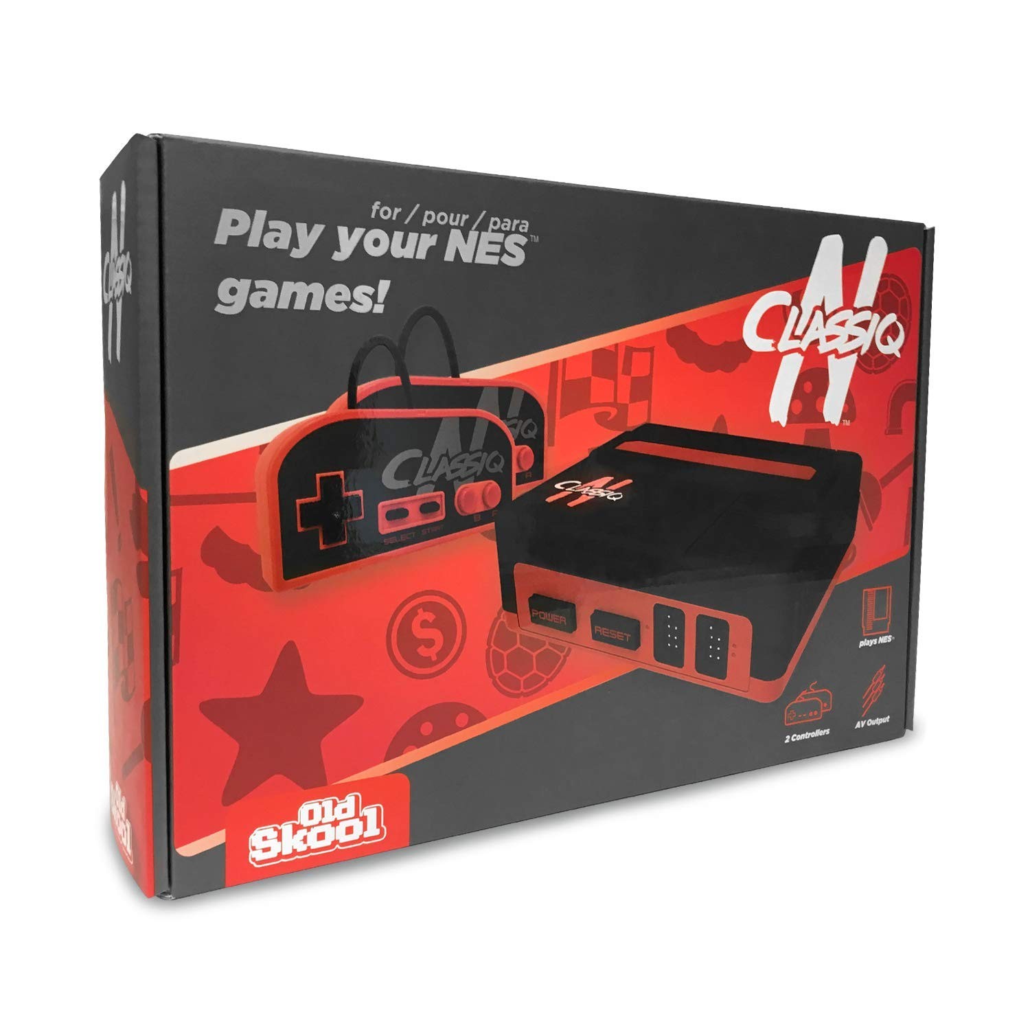 CLASSIQ N Console with NES – Black/Red Clone System