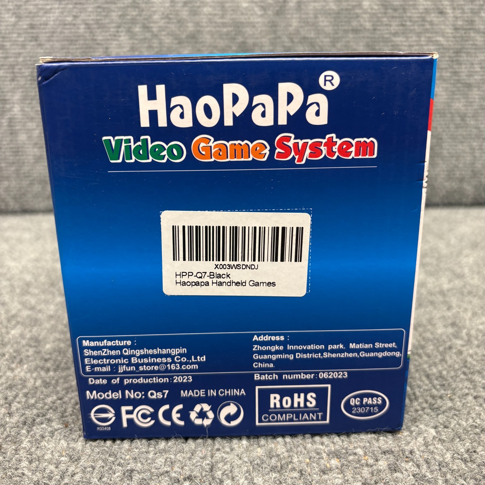 HaoPapa QS7 Video Game System SILVER Boombox 365 Classic Games ~ NEW in Box