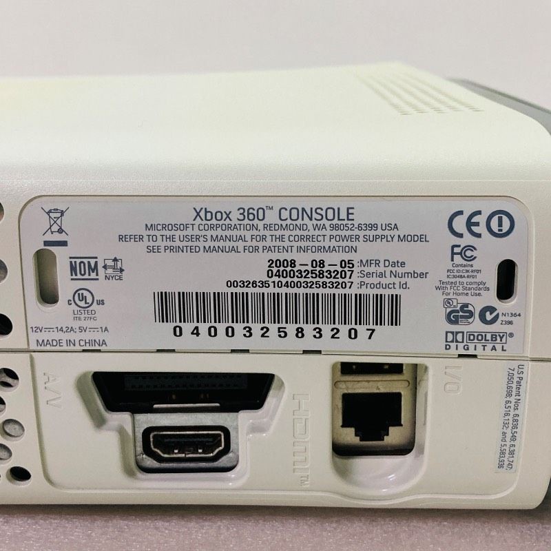 Microsoft Xbox 360 Console 60GB HDD White HDMI Controller Boxed Tested Japan