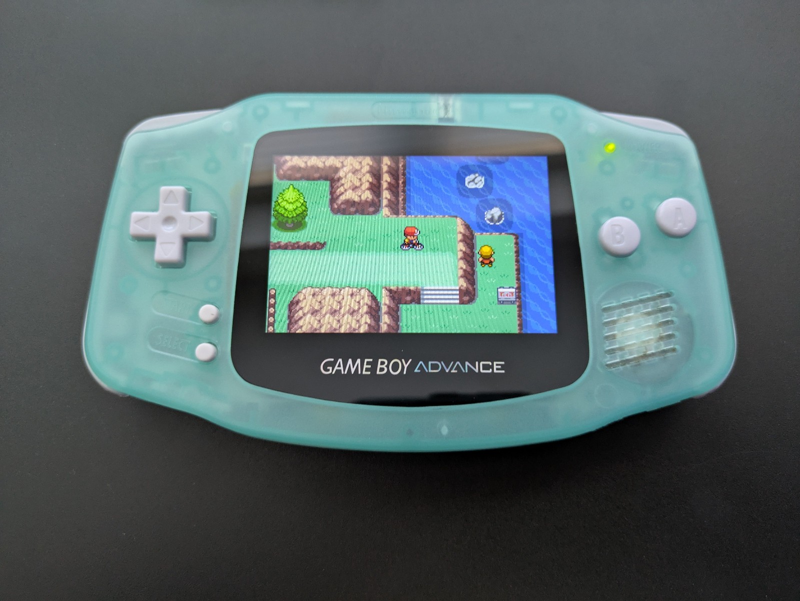 GBA – IPS Laminated 3.0 Console Glacier Blue – USB-C Battery – Glow in the dark