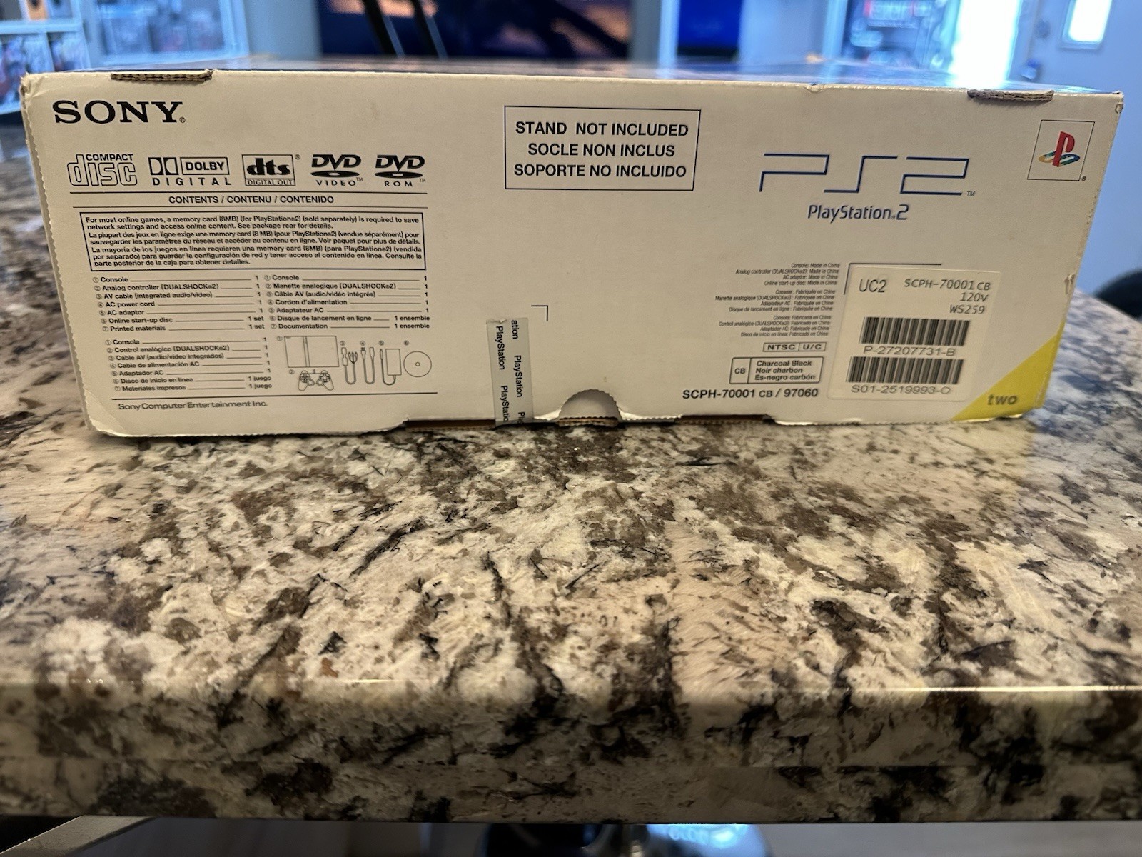 Sony PlayStation 2 Slim PS2 Console SCPH-70001 Black NTSC-U/C DVD Playback