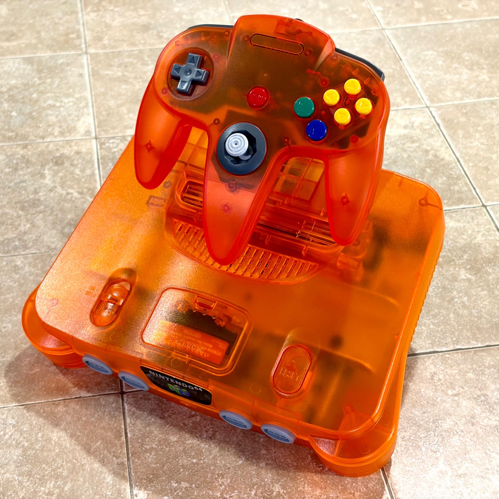 Nintendo 64 Console REGION FREE Funtastic Fire Orange Translucent Refurbished