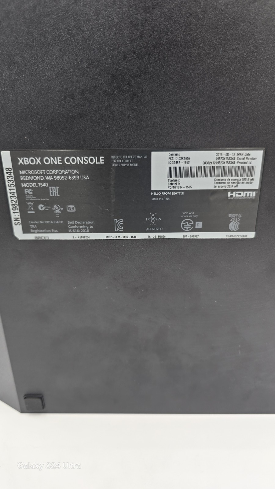 Microsoft Xbox One 1540 Home Console Blu-Ray Compatible White (2015)