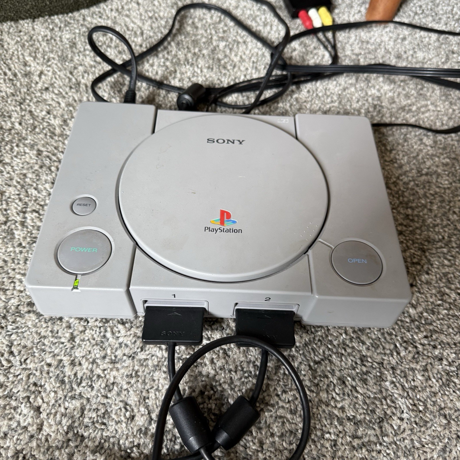 Sony PlayStation 1 SCPH-5501 Console Bundle w/ 2 Controllers, 27 Games