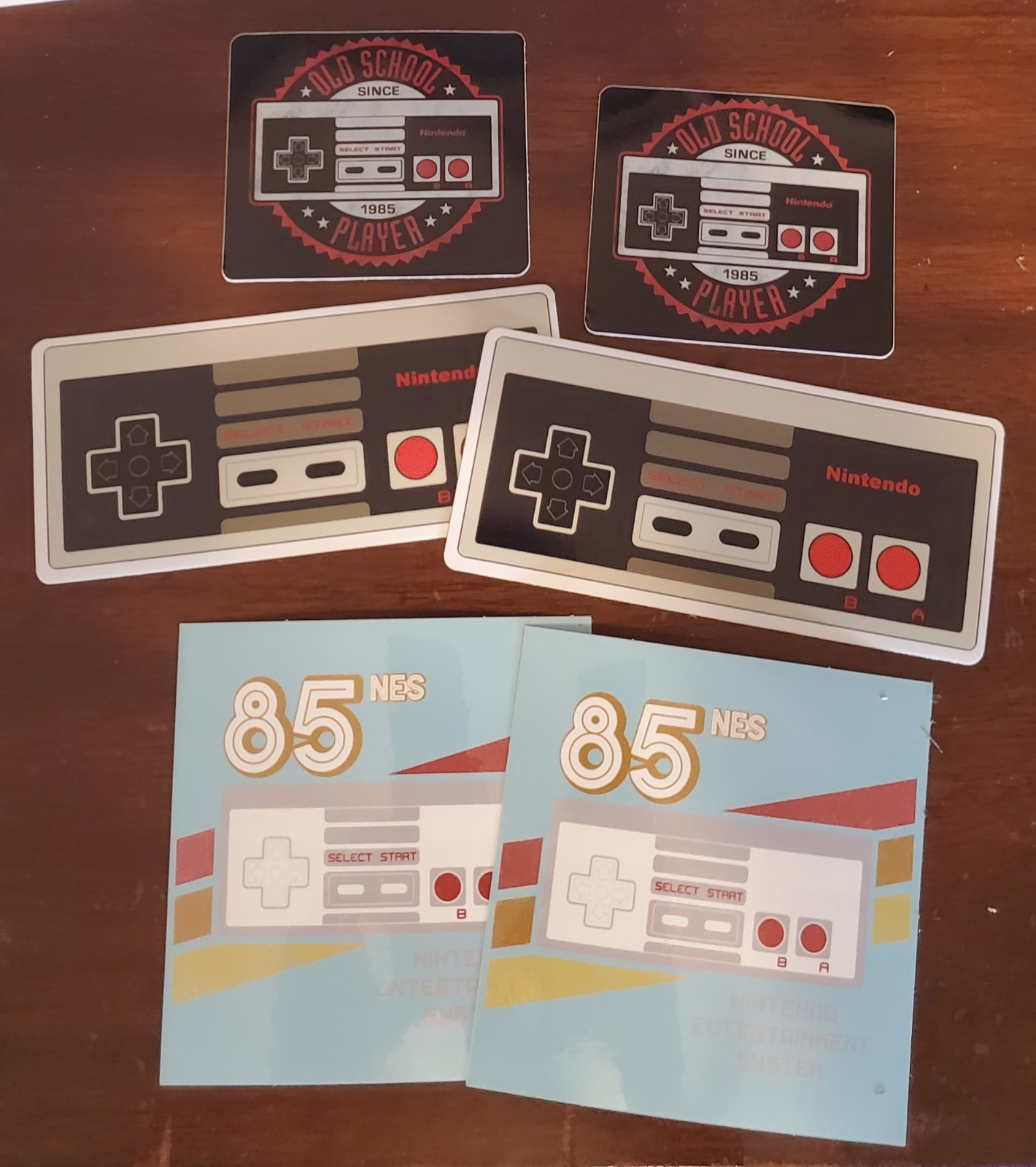 1985 Original NES Nintendo controller STICKERS (6) Vintage Retro Eighties Lookin