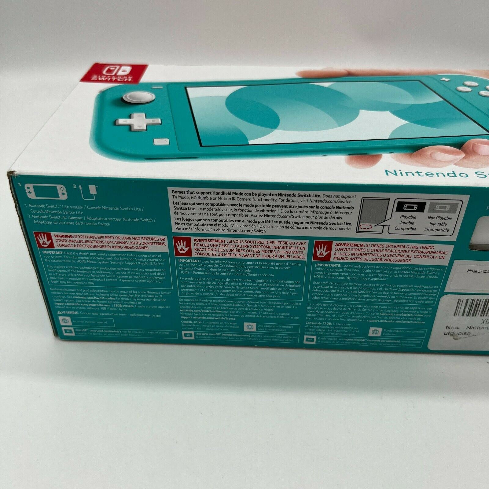 Nintendo Handheld Gaming Console Switch Lite Turquoise Blue BRAND NEW