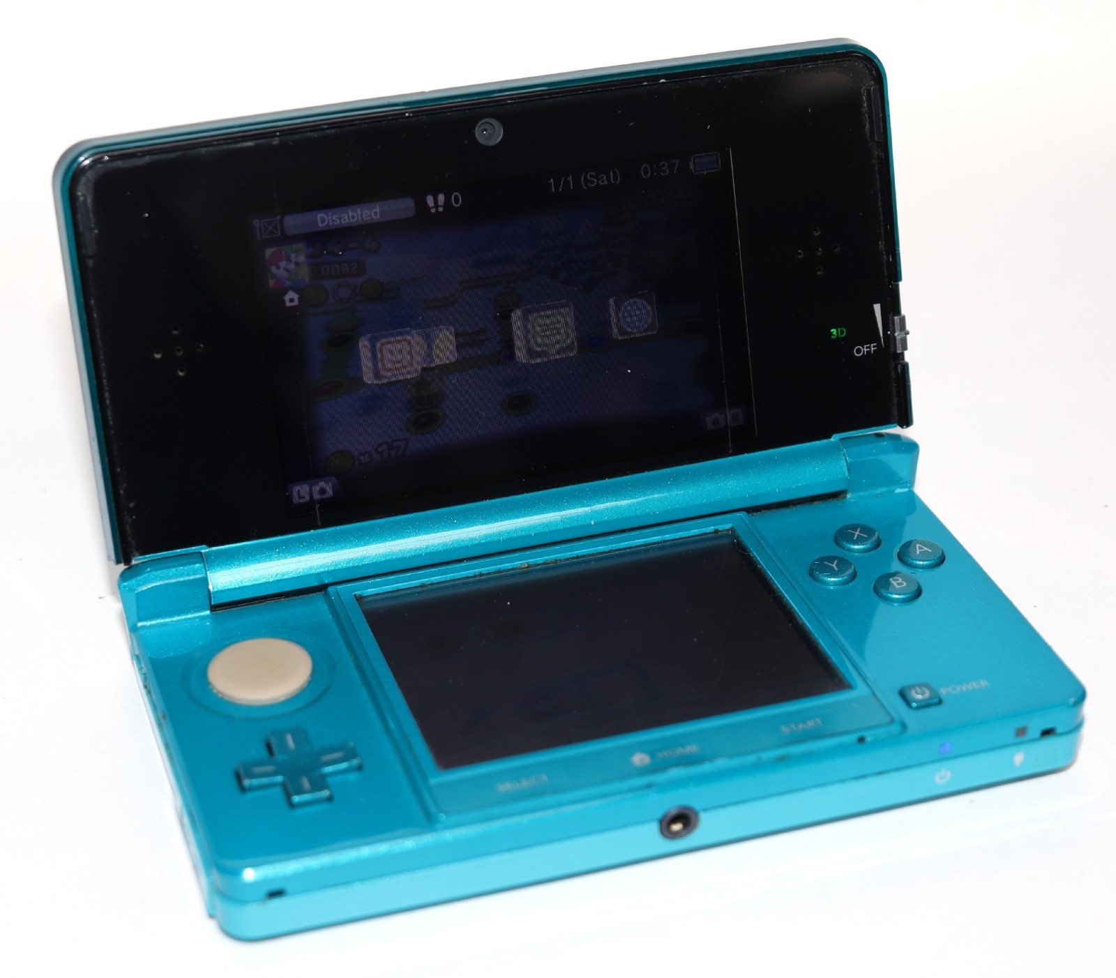 2011 Nintendo 3DS Handheld Console w/ Super Mario Brothers 2 Game – Works Grt!