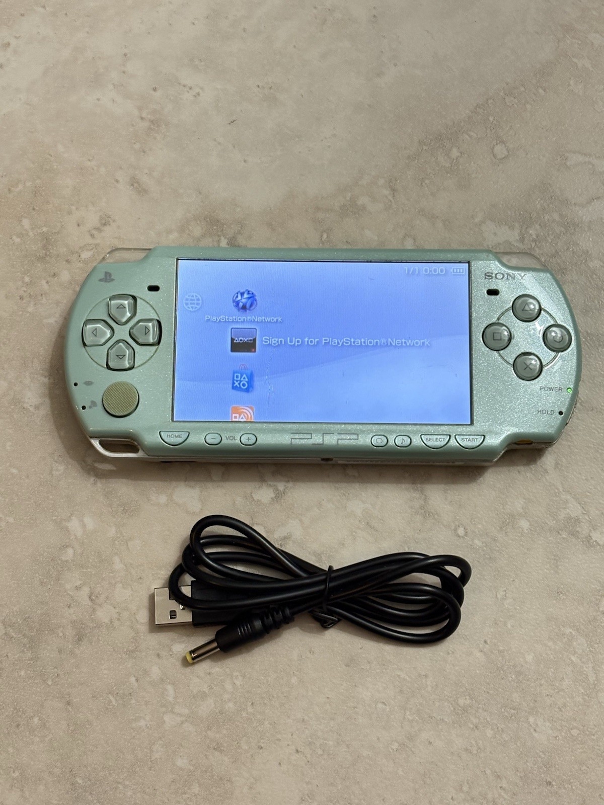 PSP 2000 Mint Green Console Charger Battery USA Seller