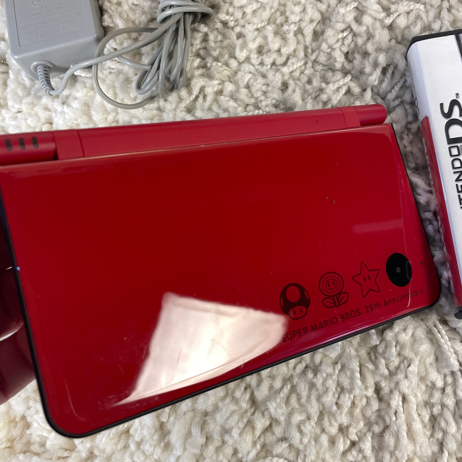 Nintendo DSi XL 25th Anniversary Super Mario Bros. Red Handheld UTL-001 in Box