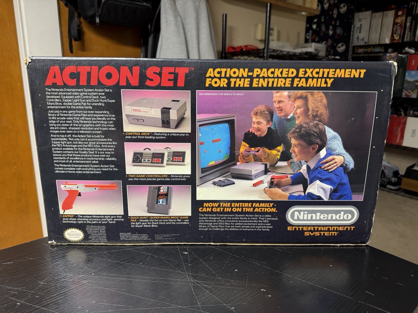 Nintendo NES Action Set In Original Box Tested Working *READ DESCRIPTION!*