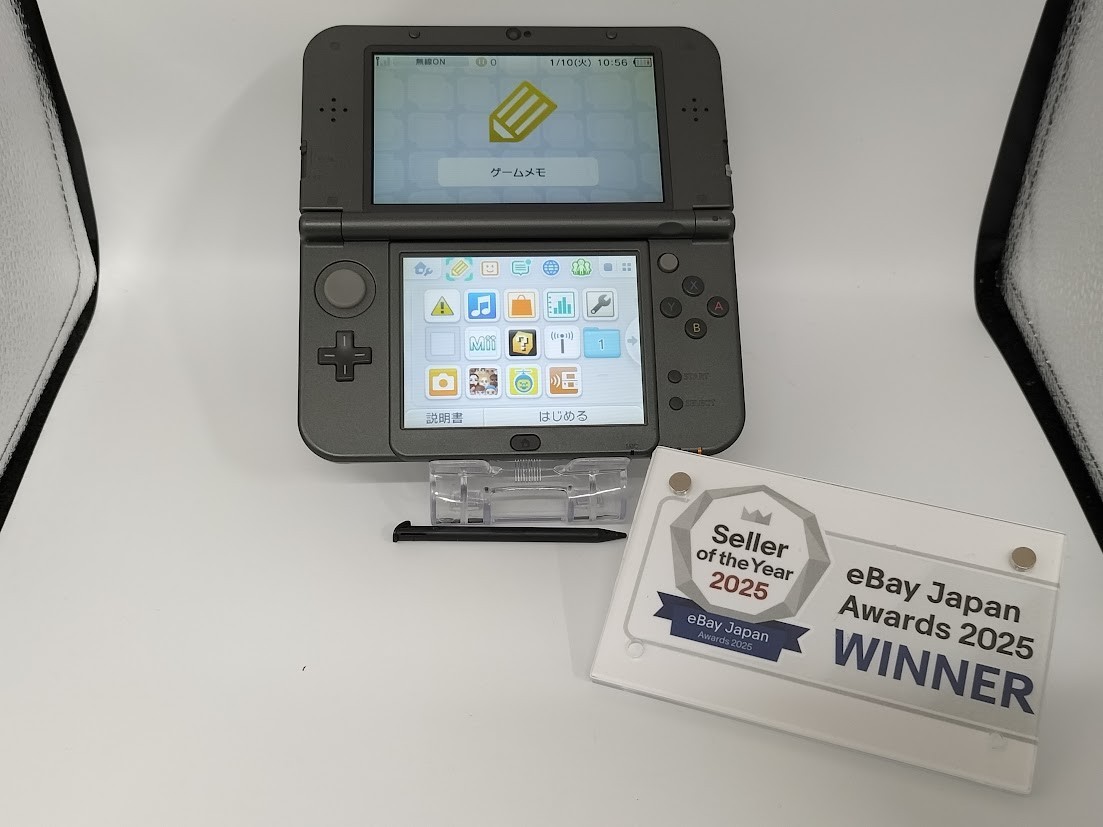 B7150 Nintendo new 3DS LL XL console Metallic Black Japan w/pen fx