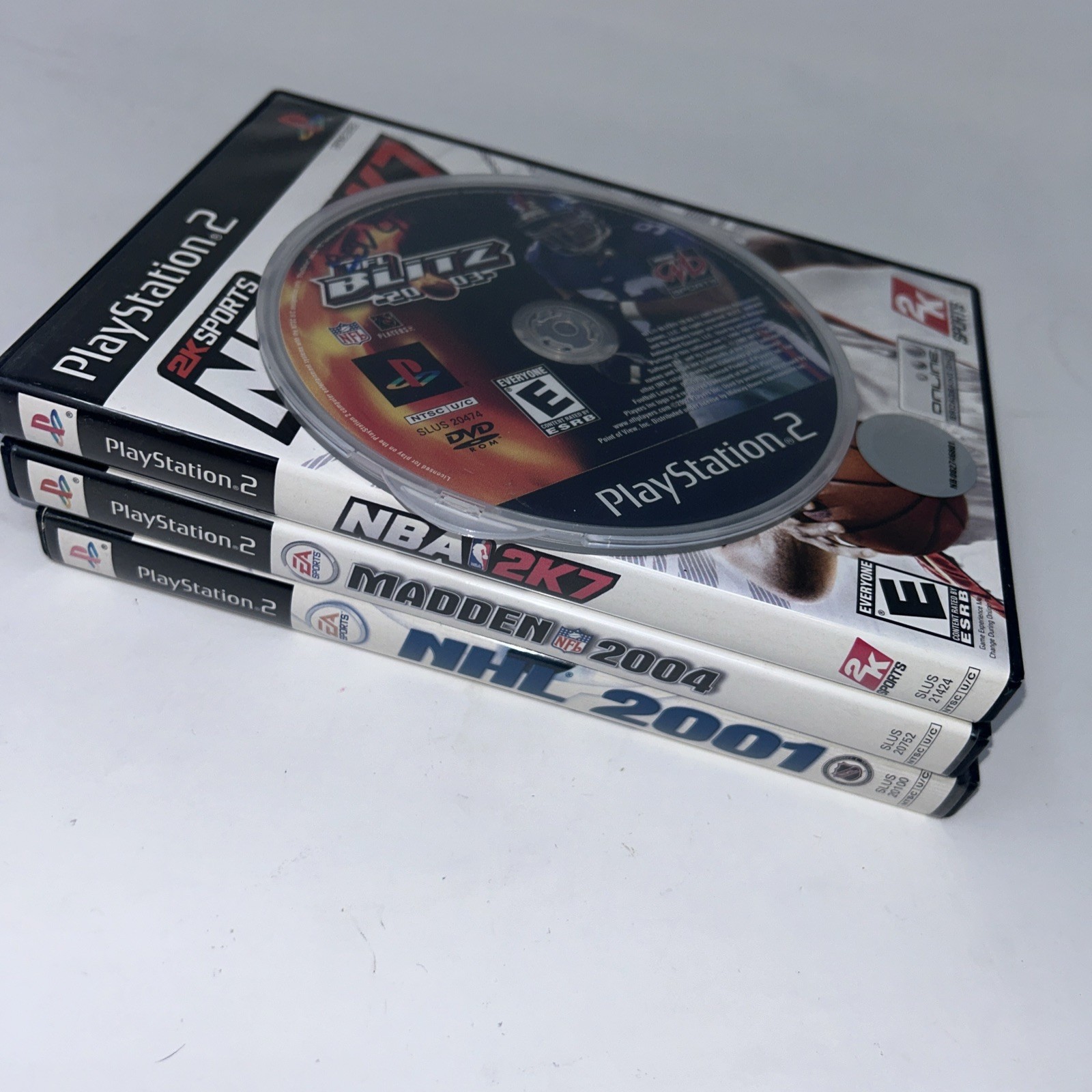 Sony PlayStation 2 Slim (SCPH 77001) PS2 Console w/ Memory Card Controller Games