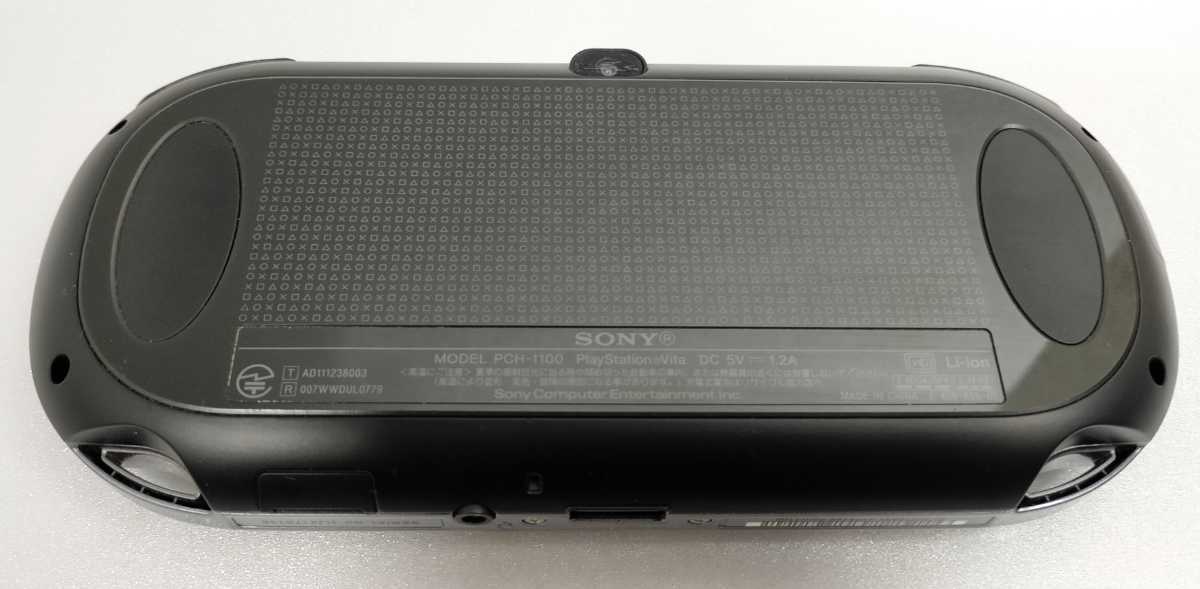 USED PS Playstation vita 3G/Wi‐Fi model CRISTAL BLACK PCH-1100 AA01 only console