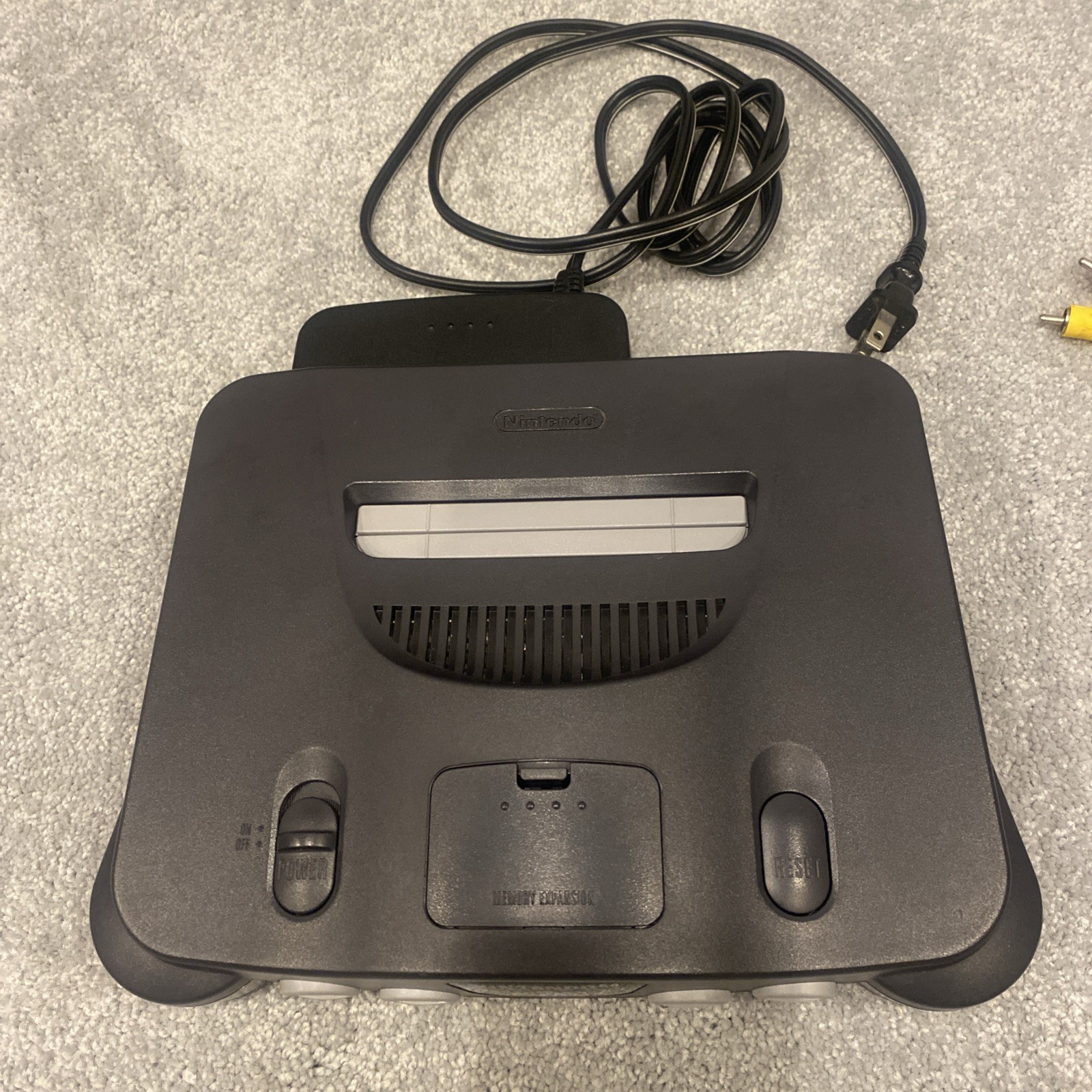 Nintendo 64 System Console W/Expansion Pak – Charcoal Gray – Cleaned/Tested