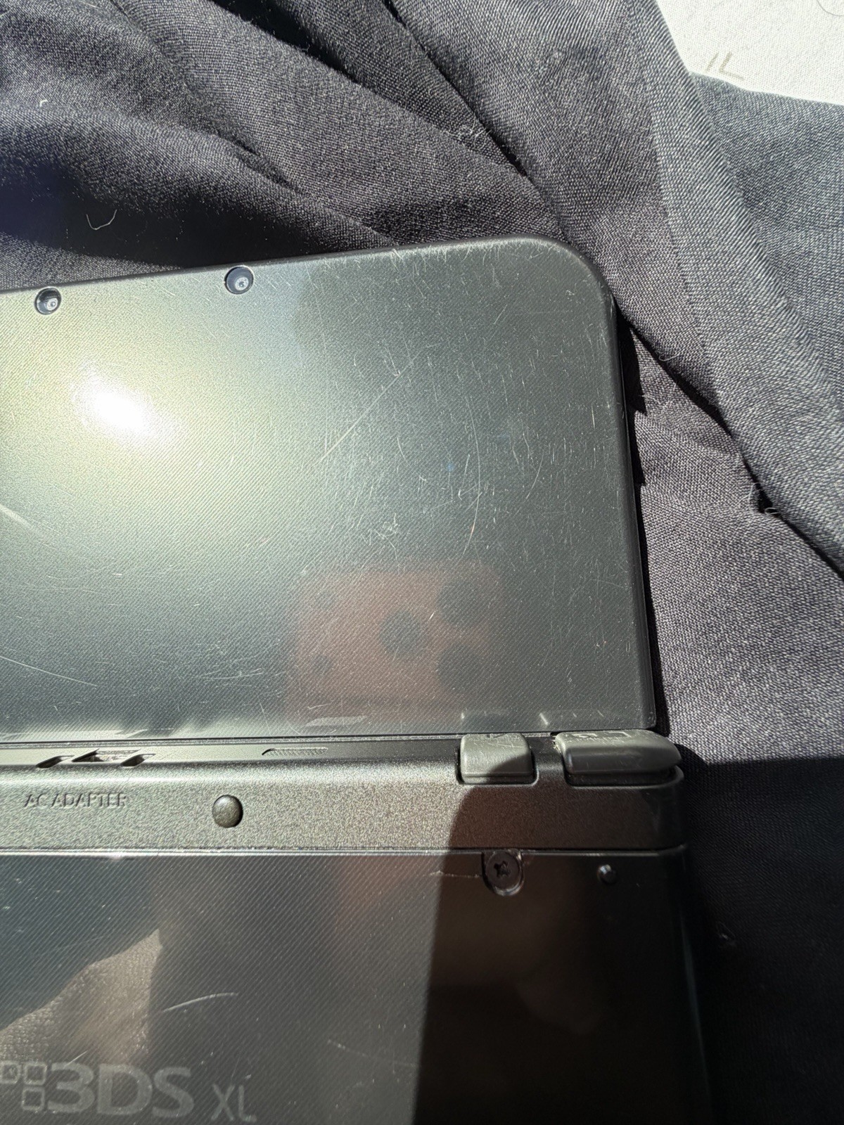 New Nintendo 3DS XL Gray Black Console Tested READ DESCRIPTION TOP SCREEN BROKEN