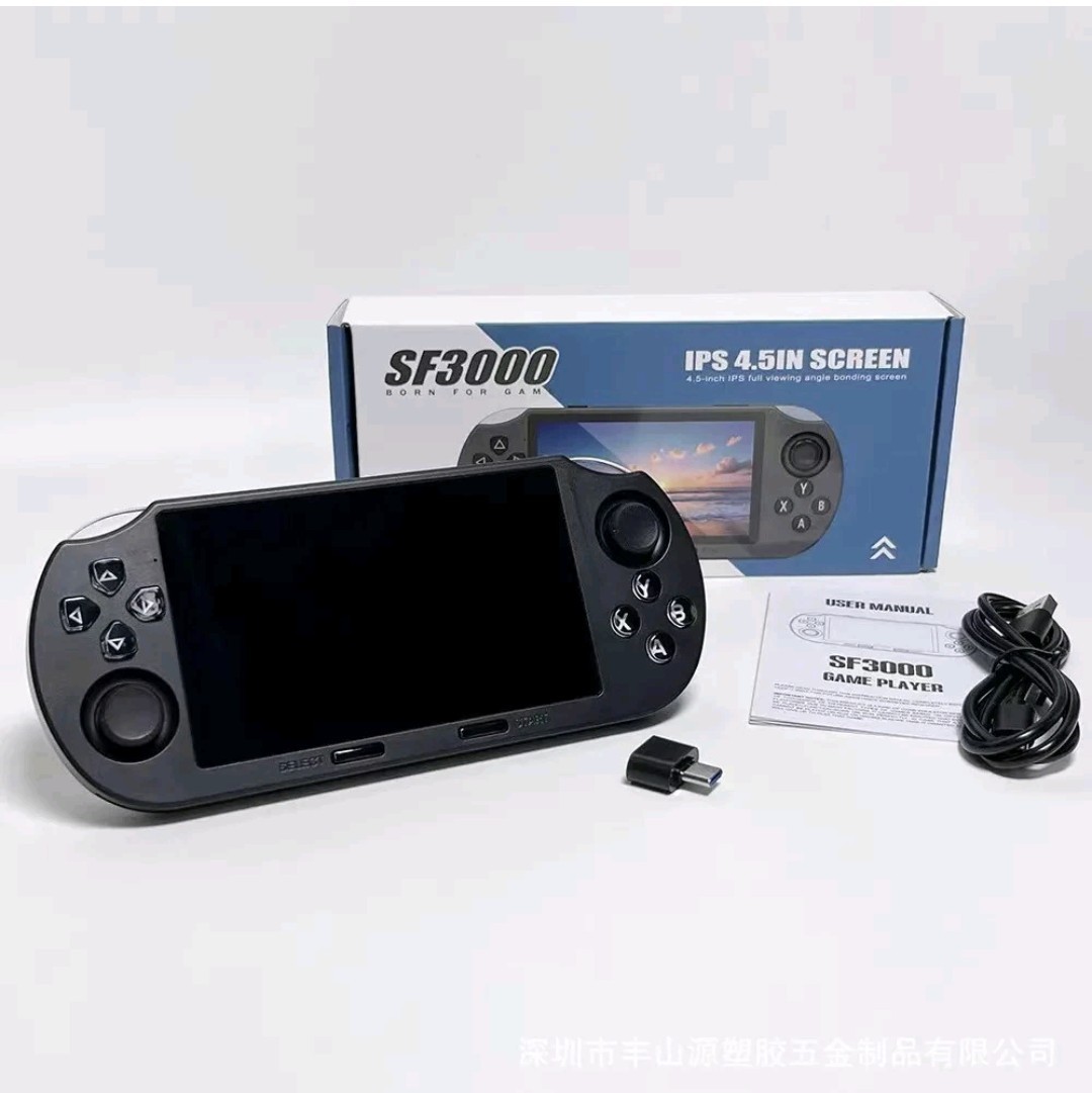 WUDS SF3000 Retro Handheld Game Console, 4.5 Inch IPS Screen Games Machine, Wire